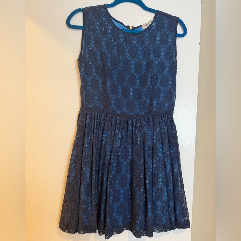 Sam & Lavi Navy Lace Dress